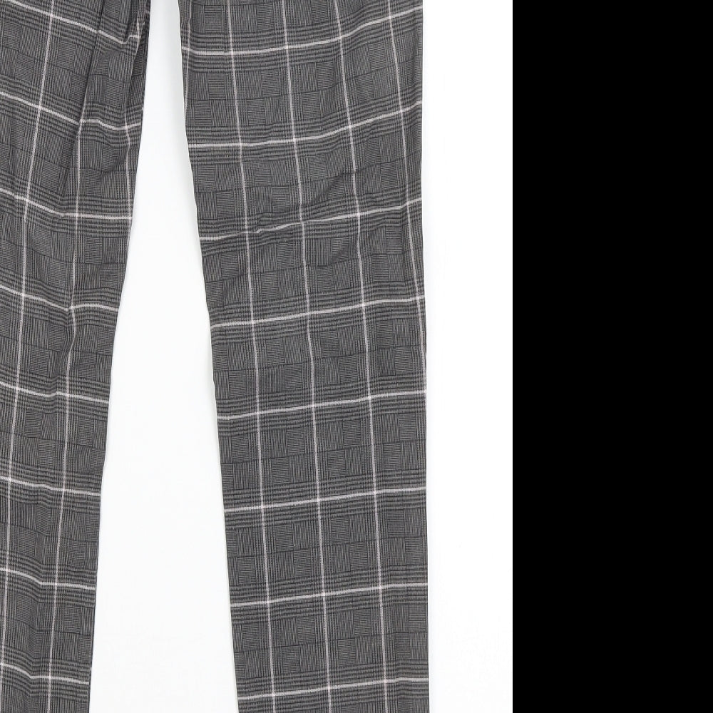 Toffee Womens Grey Plaid  Trousers  Size S L27.5 in