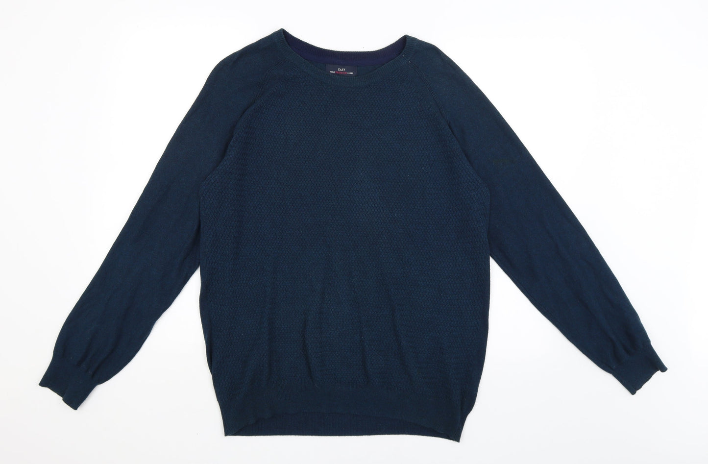 Easy Mens Blue   Pullover Jumper Size M