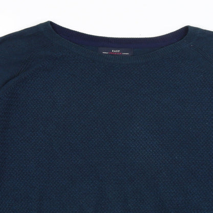 Easy Mens Blue   Pullover Jumper Size M