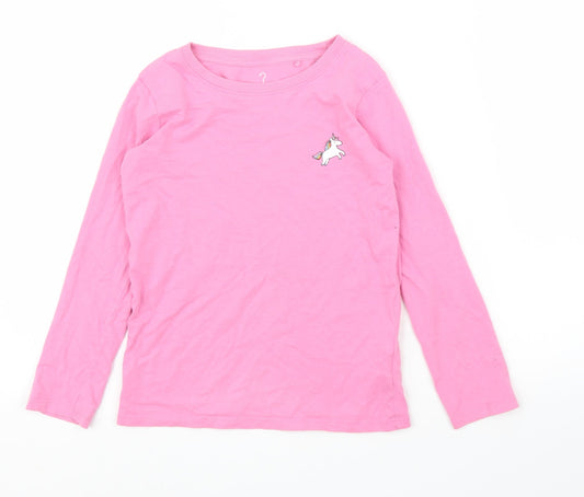 NEXT Womens Pink   Basic T-Shirt Size 8  - Unicorn