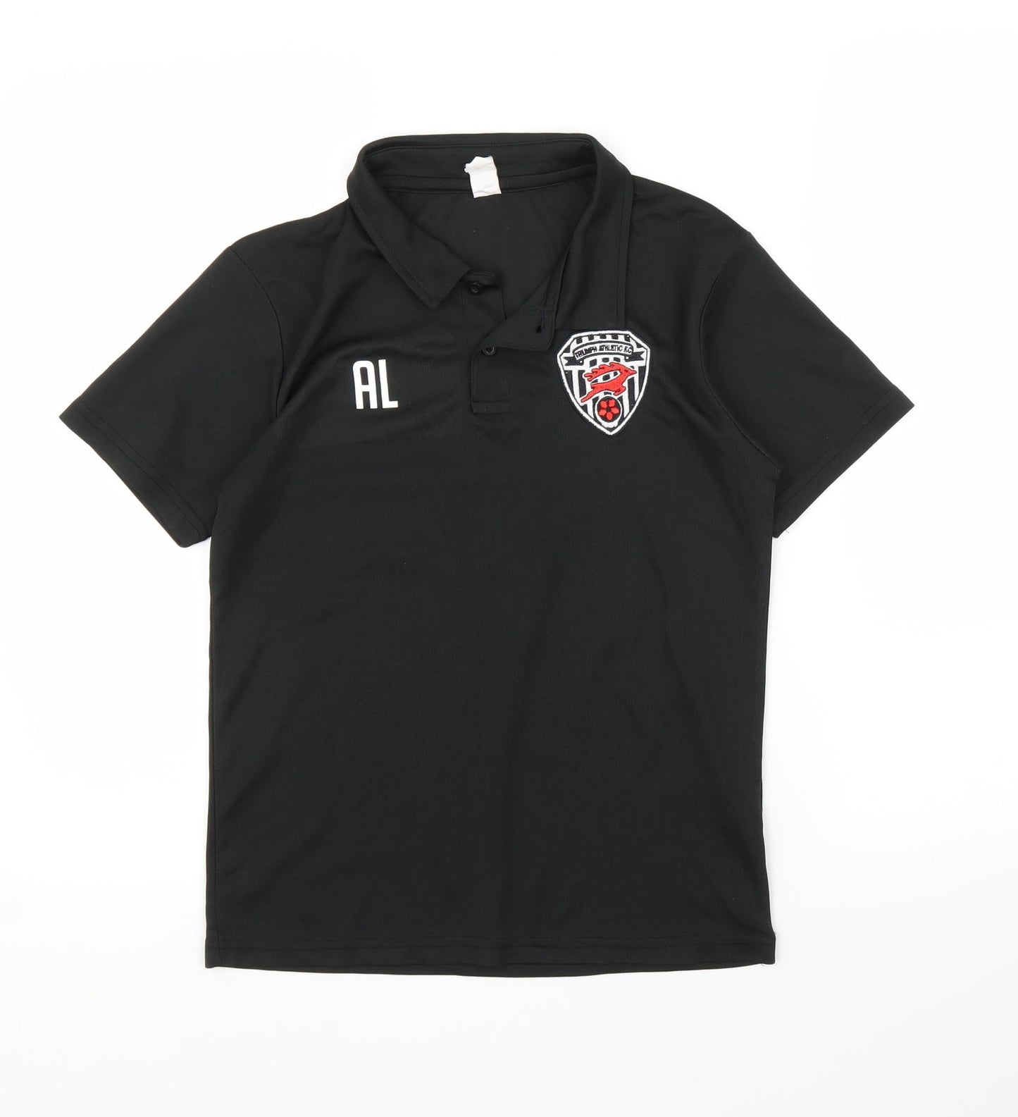 Just Cool Boys Black   Basic T-Shirt Size 10 Years  - Football