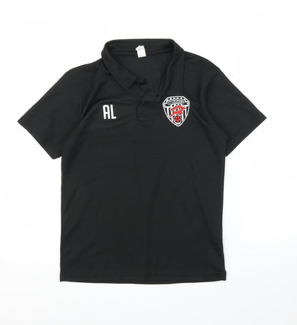 Just Cool Boys Black   Basic T-Shirt Size 10 Years  - Football