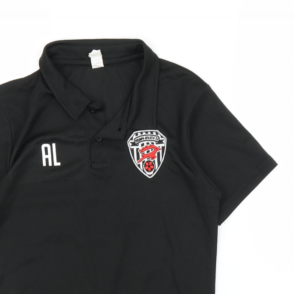 Just Cool Boys Black   Basic T-Shirt Size 10 Years  - Football