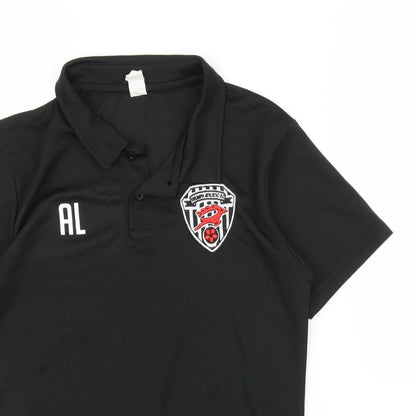 Just Cool Boys Black   Basic T-Shirt Size 10 Years  - Football
