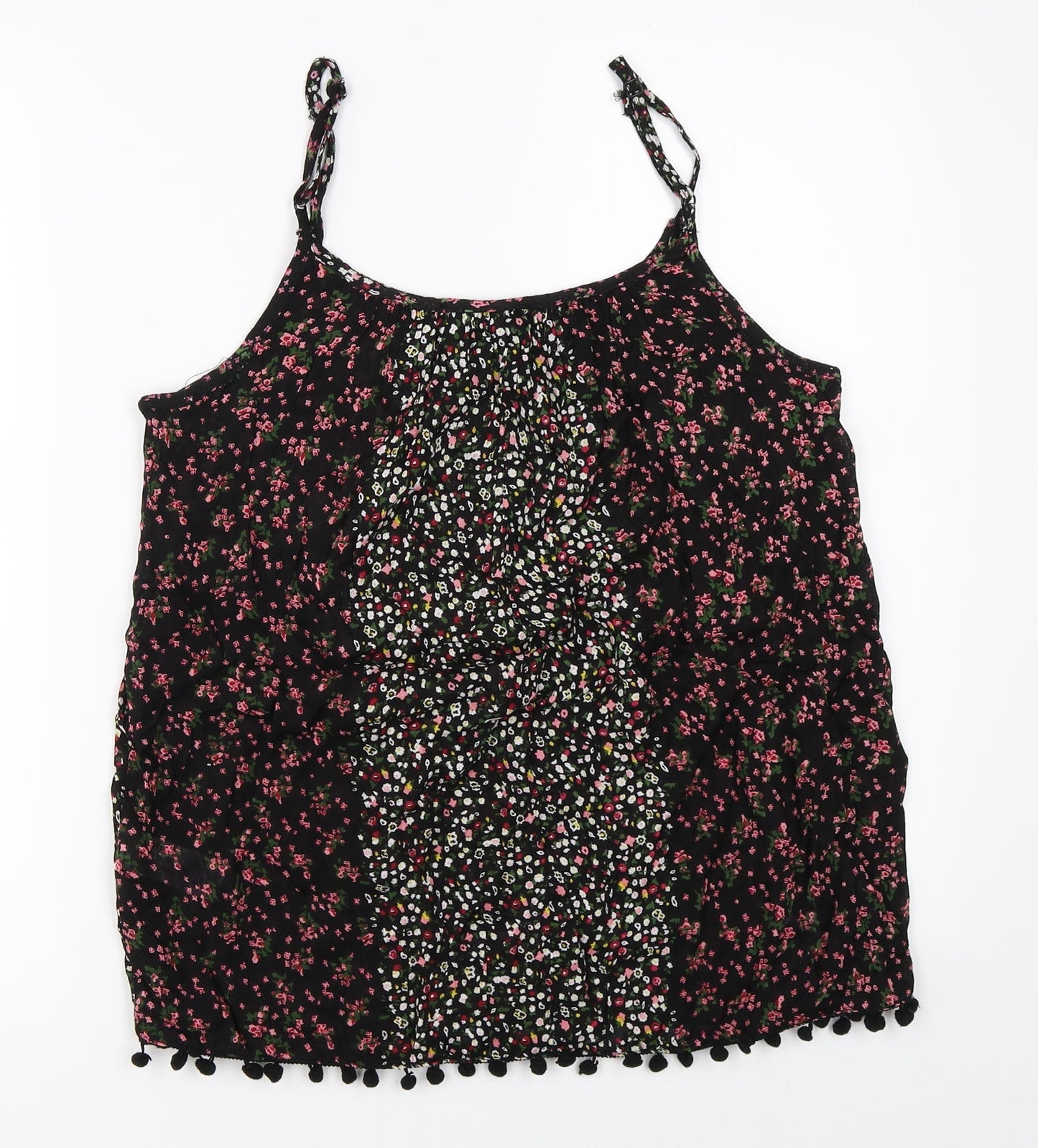 Primark Womens Black Floral  Camisole Blouse Size 10