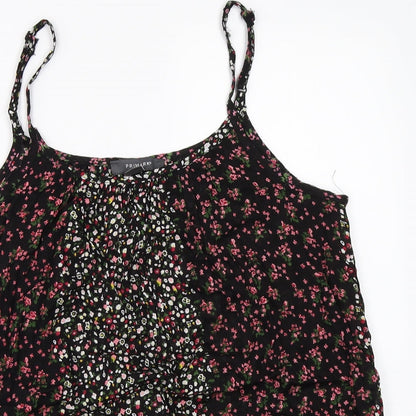 Primark Womens Black Floral  Camisole Blouse Size 10