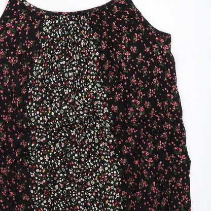 Primark Womens Black Floral  Camisole Blouse Size 10