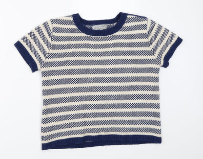 Authentic Clothing Company Womens Blue Striped  Pullover Jumper Size M