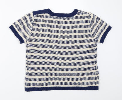 Authentic Clothing Company Womens Blue Striped  Pullover Jumper Size M
