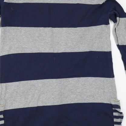 River Island Womens Grey Striped  Cardigan Jumper Size 6