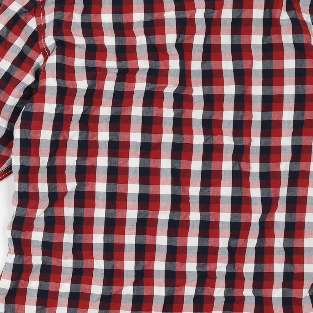 Mens UK Size S Cedar Wood State Red  Button-Up Long Sleeve Casual Shirt