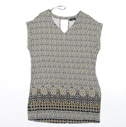 Papaya Womens Black Geometric  Mini  Size 12