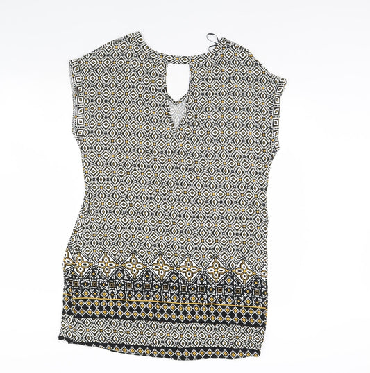 Papaya Womens Black Geometric  Mini  Size 12