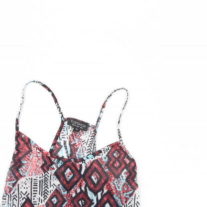 Womens UK Size 6 Topshop White Cropped Tank