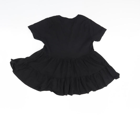 Womens UK Size 6 New Look Black Basic Blouse