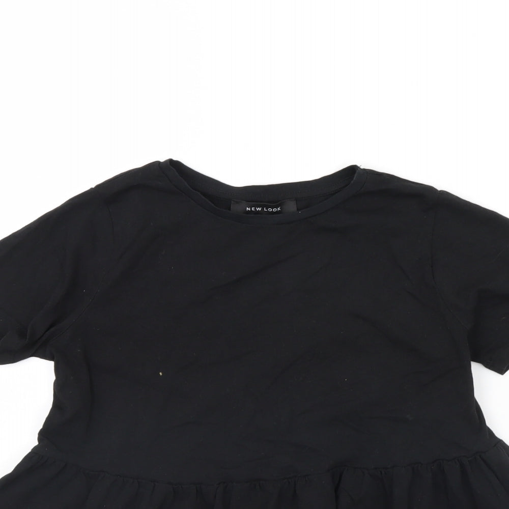 Womens UK Size 6 New Look Black Basic Blouse