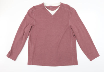 Easy  Mens Pink   Pullover Jumper Size L