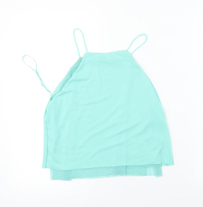Womens UK Size M Zara Green Basic Tank