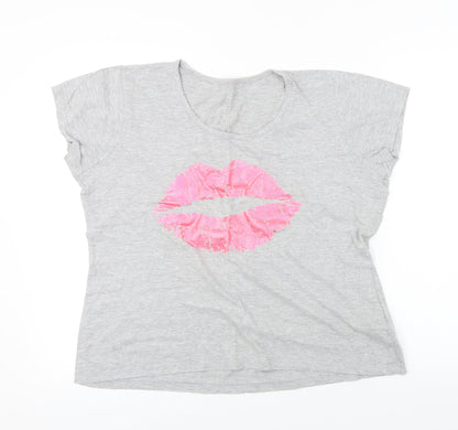 Avon  Womens Grey   Basic T-Shirt Size 10