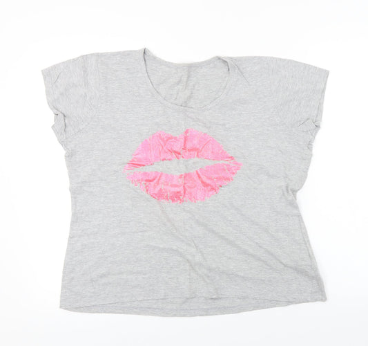 Avon  Womens Grey   Basic T-Shirt Size 10