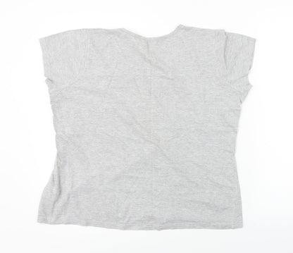 Avon  Womens Grey   Basic T-Shirt Size 10
