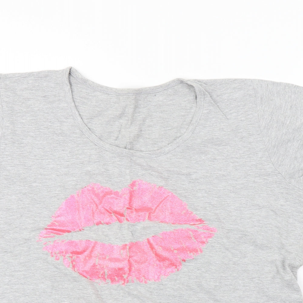 Avon  Womens Grey   Basic T-Shirt Size 10