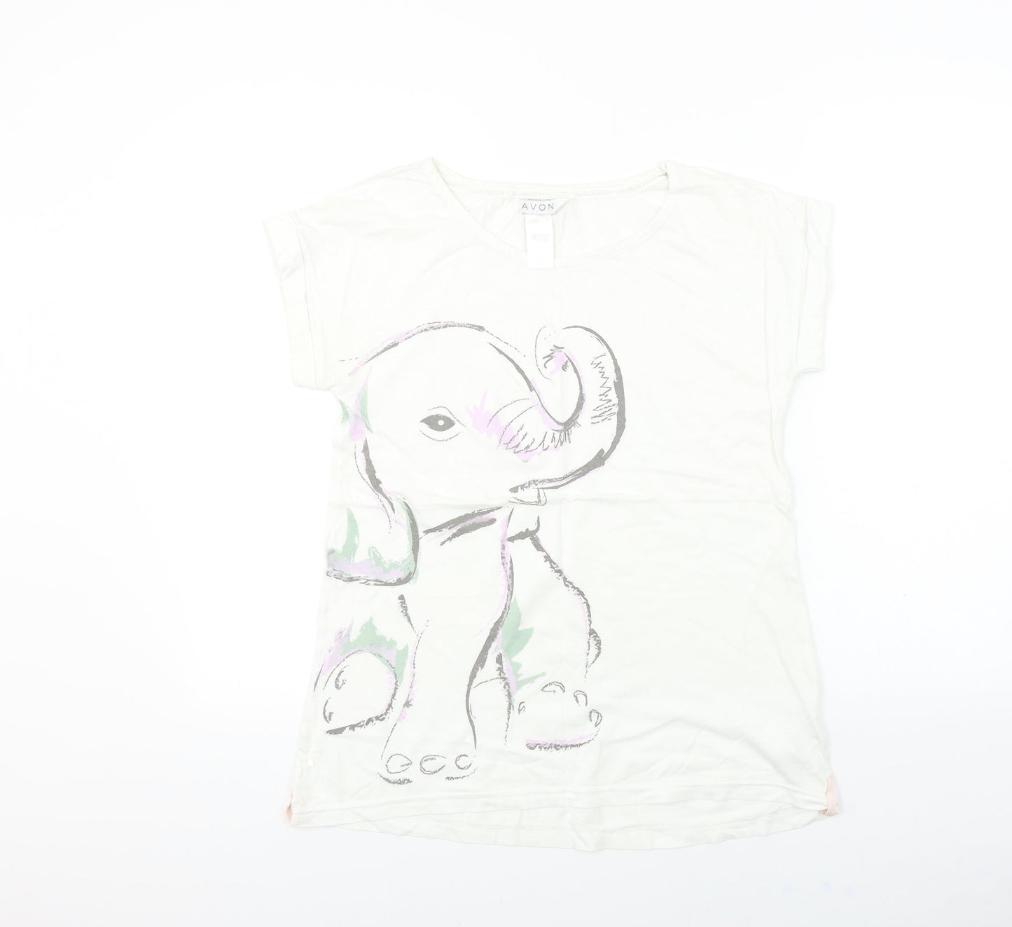 Avon Womens White   Basic T-Shirt Size 12
