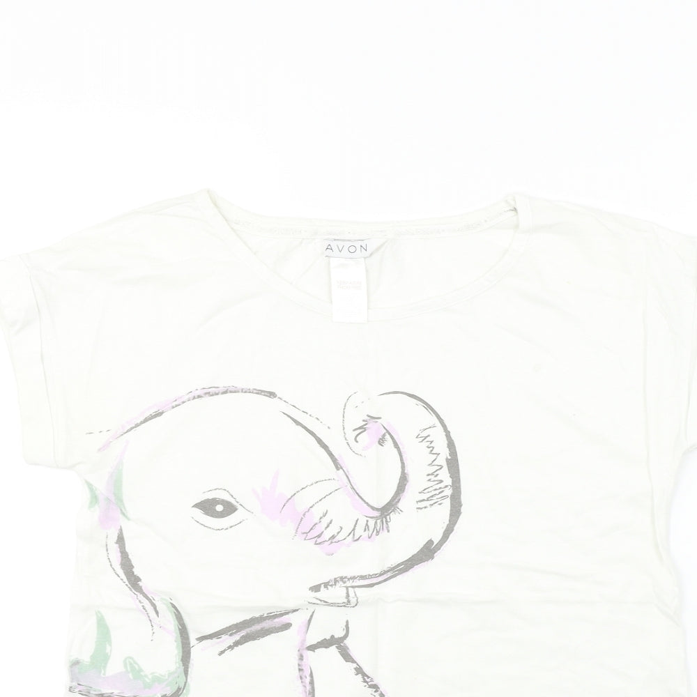 Avon Womens White   Basic T-Shirt Size 12
