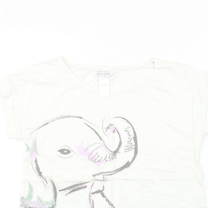 Avon Womens White   Basic T-Shirt Size 12