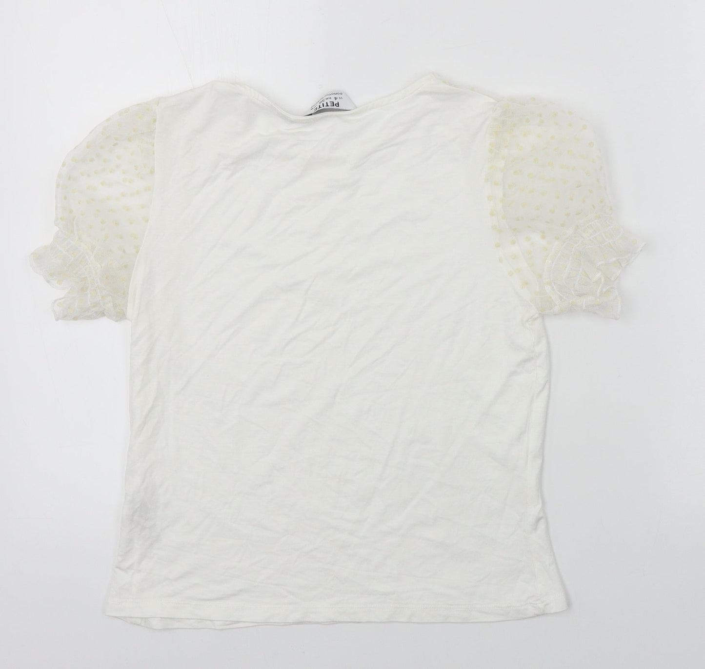 Womens UK Size 8 Dorothy Perkins White Basic T-Shirt