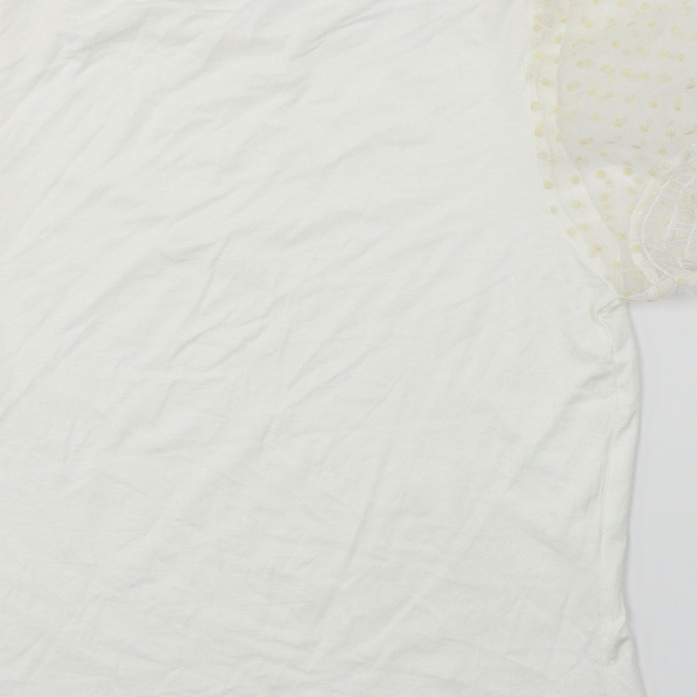 Womens UK Size 8 Dorothy Perkins White Basic T-Shirt