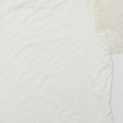 Womens UK Size 8 Dorothy Perkins White Basic T-Shirt
