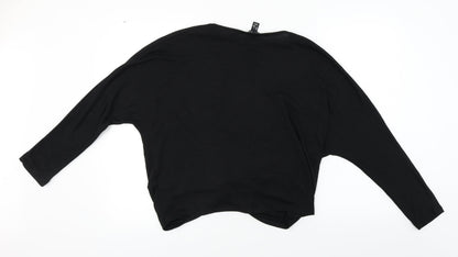 Womens UK Size L New Look Black Basic T-Shirt