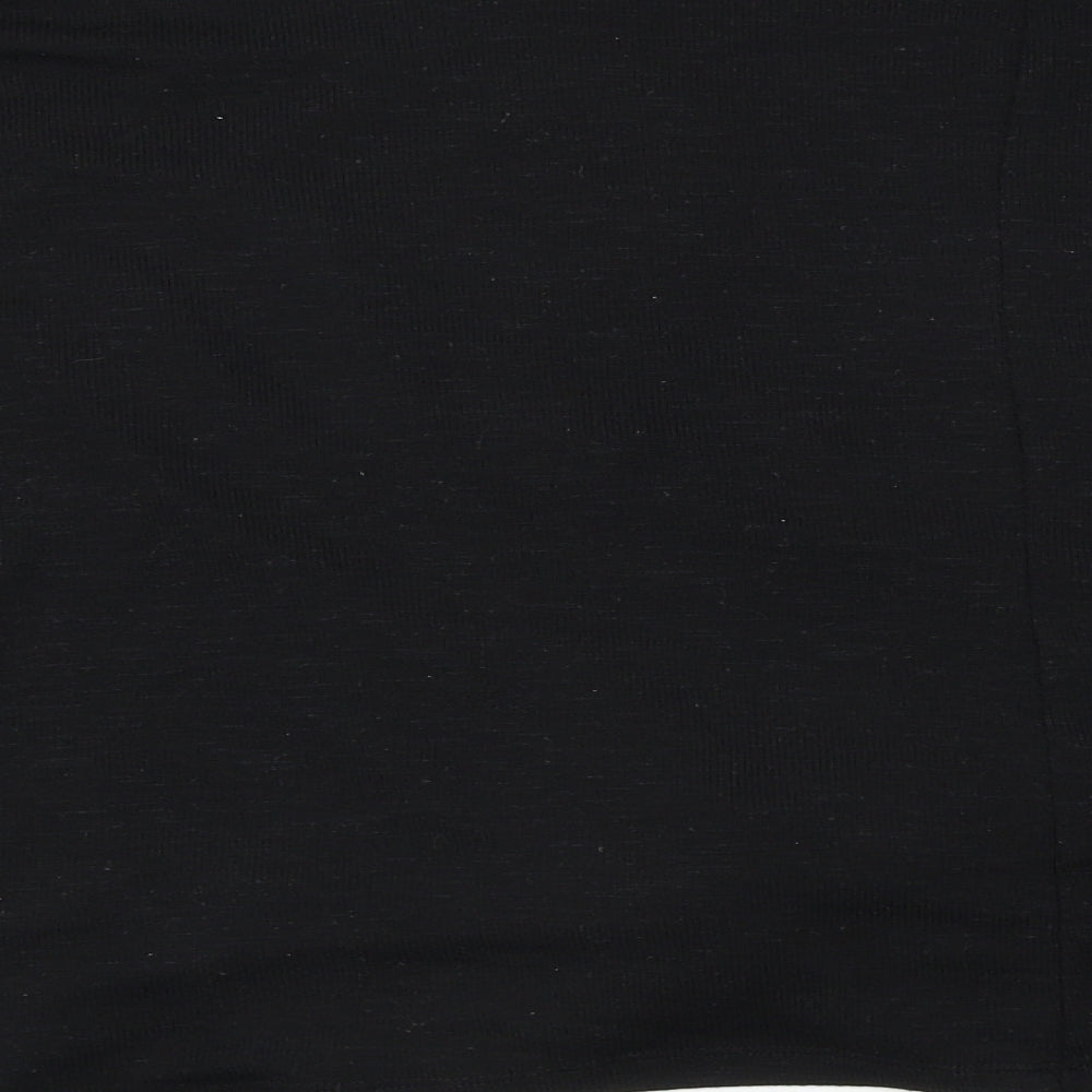 Womens UK Size L New Look Black Basic T-Shirt