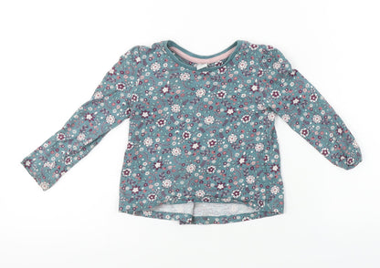 TU Girls Green Floral  Camisole T-Shirt Size 2 Years