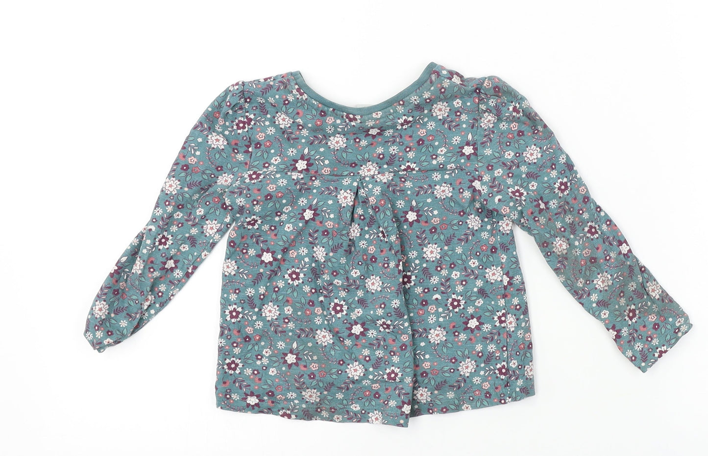 TU Girls Green Floral  Camisole T-Shirt Size 2 Years