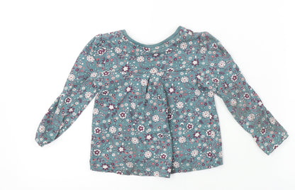 TU Girls Green Floral  Camisole T-Shirt Size 2 Years