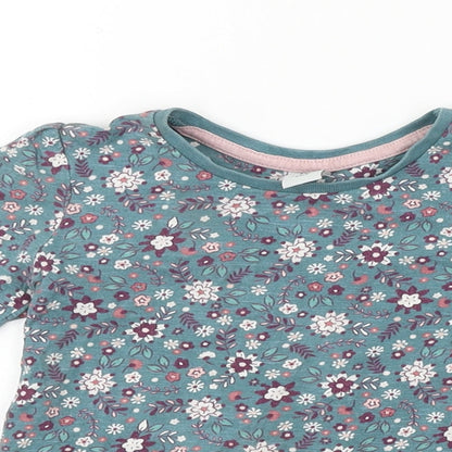 TU Girls Green Floral  Camisole T-Shirt Size 2 Years