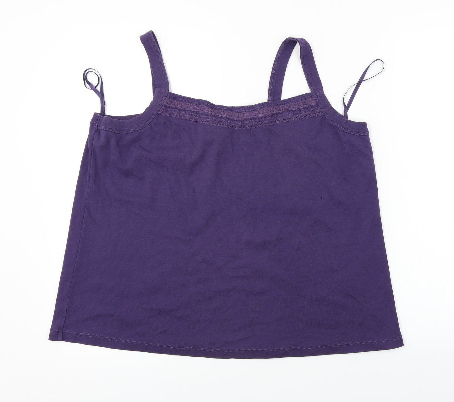 Womens UK Size 16 Ann Harvey Purple Basic T-Shirt