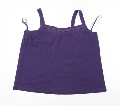Womens UK Size 16 Ann Harvey Purple Basic T-Shirt