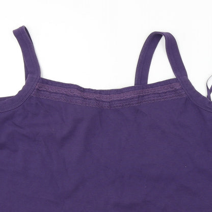 Womens UK Size 16 Ann Harvey Purple Basic T-Shirt