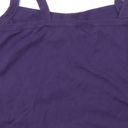 Womens UK Size 16 Ann Harvey Purple Basic T-Shirt