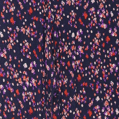 keep well Womens Black Floral  Trousers  Size 10 L24 in