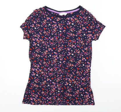 Sleep well  Womens Black Floral  Basic T-Shirt Size 10