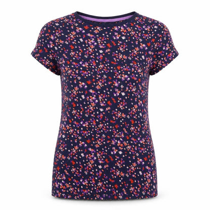 Sleep well  Womens Black Floral  Basic T-Shirt Size 10