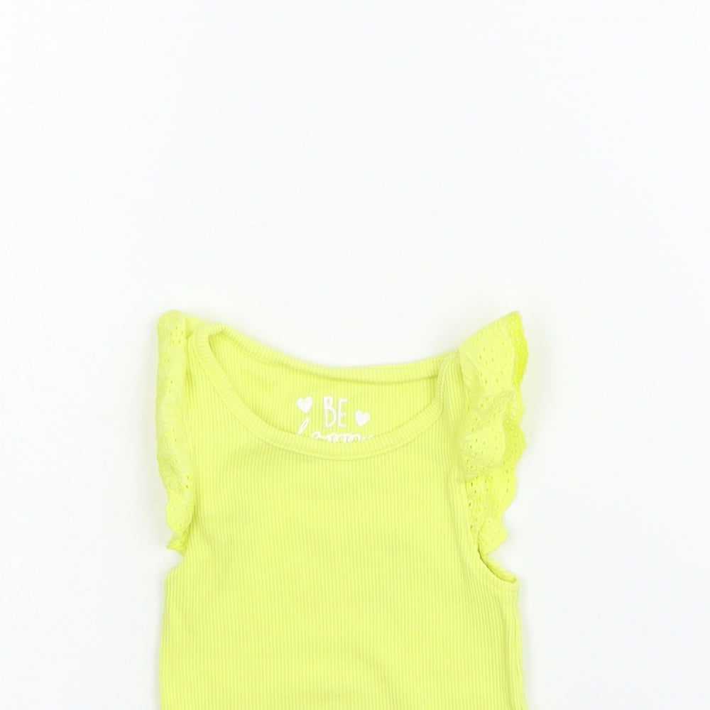 F&F Girls Yellow   Basic Tank Size 12-18 Months