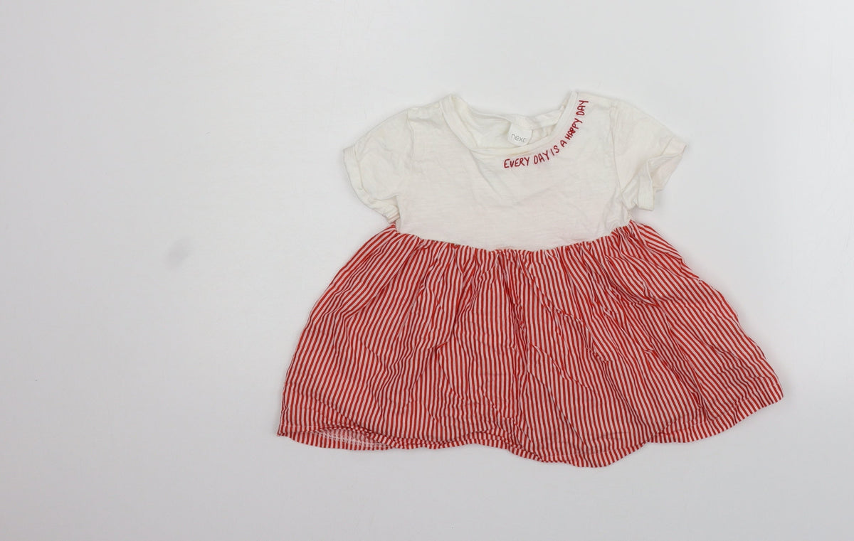 Additional front view of Next girls’ red basic t-shirt, size 12-18, months