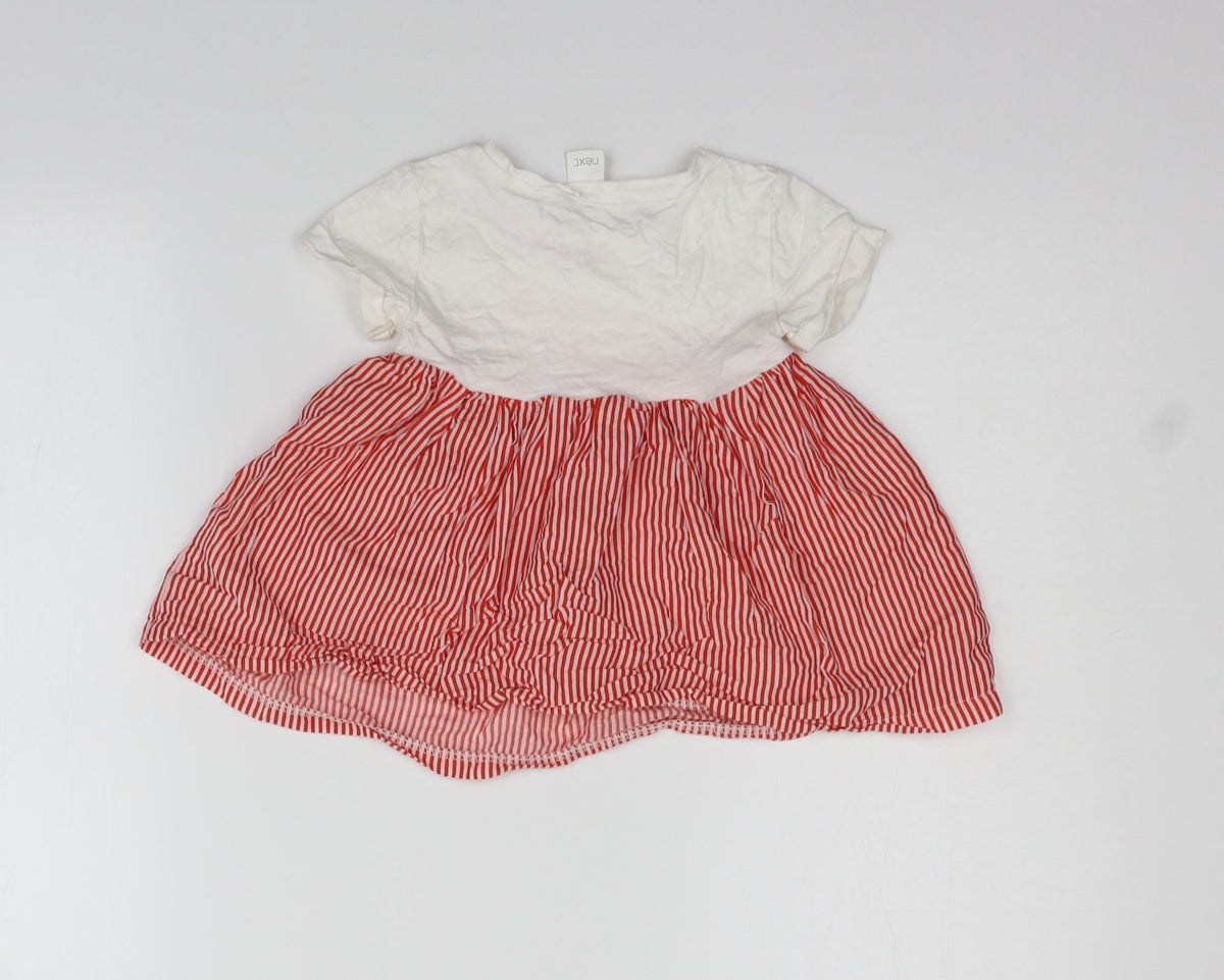 Back view of Next girls’ red basic t-shirt, size 12-18, months