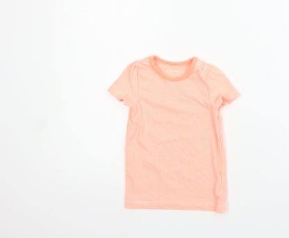Nutmeg Boys Orange Striped  Basic T-Shirt Size 12-18 Months