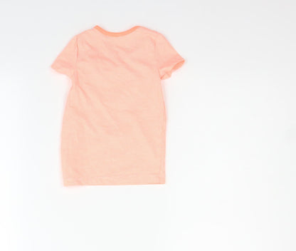 Nutmeg Boys Orange Striped  Basic T-Shirt Size 12-18 Months